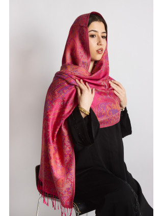 Hijab en Pashmina Magenta