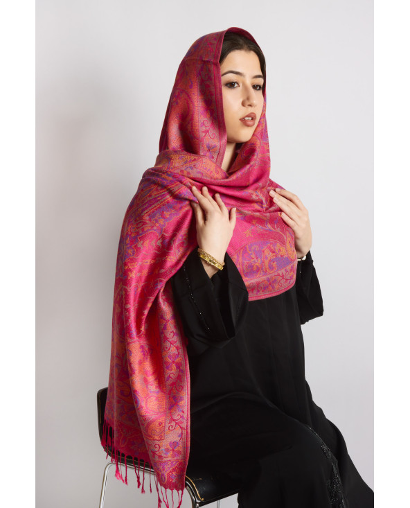 Hijab en Pashmina Magenta