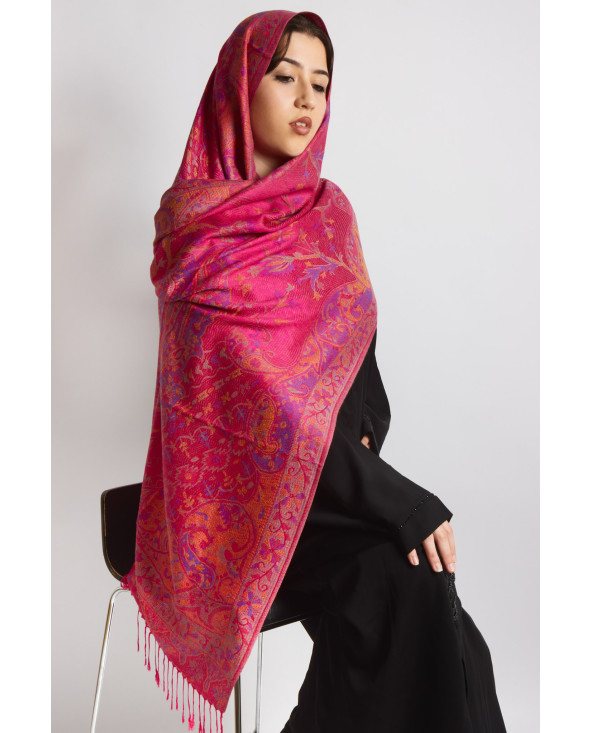 Hijab en Pashmina Magenta