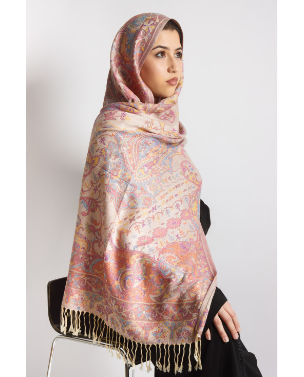 Hijabs en Pashmina Beige Rose