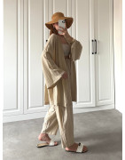 Ensemble Kimono Gaufré BEIGE