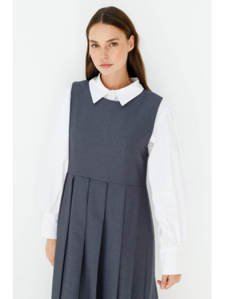 Robe Salopette plissée