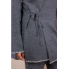 Ensemble croisé maille Gris