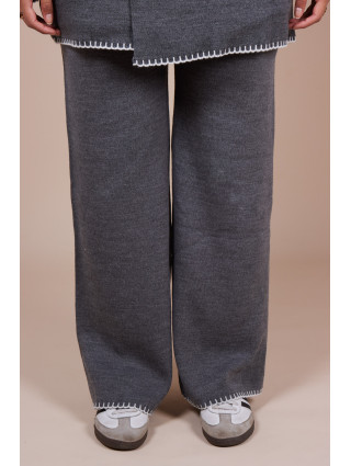 Ensemble croisé maille Gris