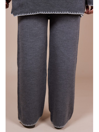 Ensemble croisé maille Gris