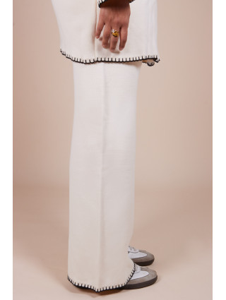 Ensemble croisé maille Crème