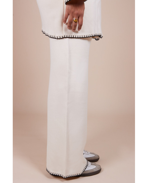 Ensemble croisé maille Crème