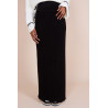 Jupe longue en maille Noire - Sanastyle