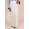 Jupe longue en maille Crème