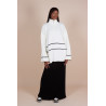 Pull Col zippé oversize Ivoire