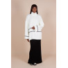 Pull Col zippé oversize Ivoire