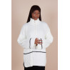 Pull Col zippé oversize Ivoire