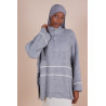 Pull Col zippé oversize Gris