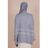 Pull Col zippé oversize Gris