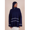 Pull Col zippé oversize Bleu