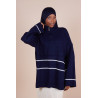 Pull Col zippé oversize Bleu