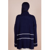 Pull Col zippé oversize Bleu
