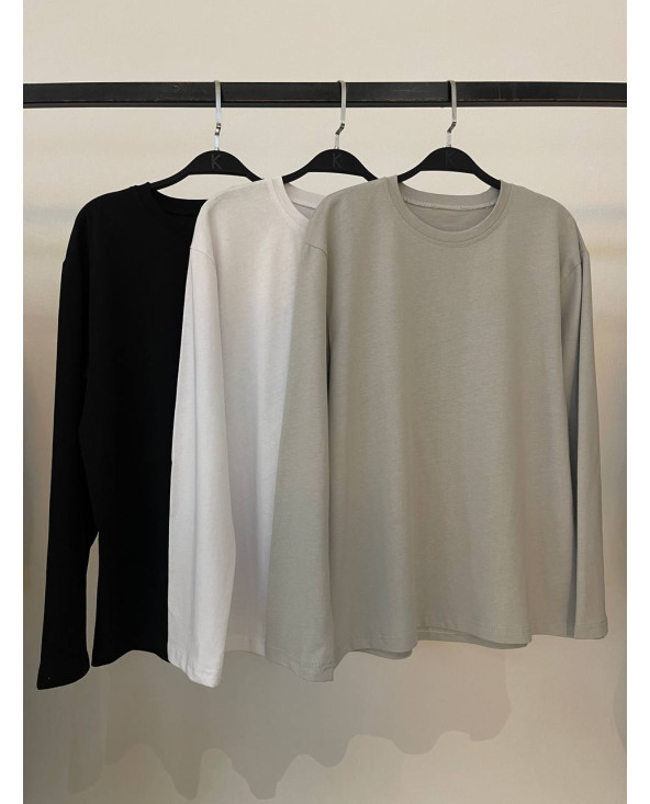 T-shirt manches longues Gris