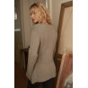 Cardigan cintré maille taupe