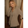 Cardigan cintré maille taupe