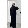 Robe maille Longue Fluide Noire