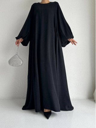 Robe manche ballon Noir