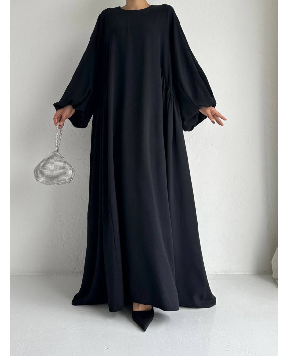Robe manche ballon Noir