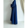 Robe manche ballon Bleu nuit