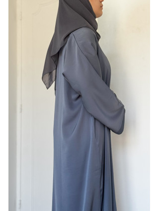 Abaya Ample Dubaï - Gris-bleu
