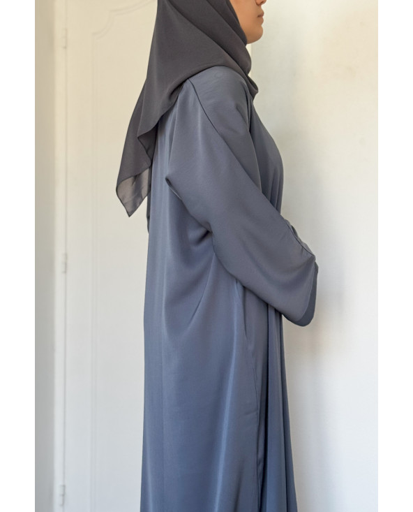 Abaya Ample Dubaï - Gris-bleu