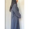 Abaya Ample Dubaï - Gris-bleu