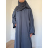 Abaya Ample Dubaï - Gris-bleu