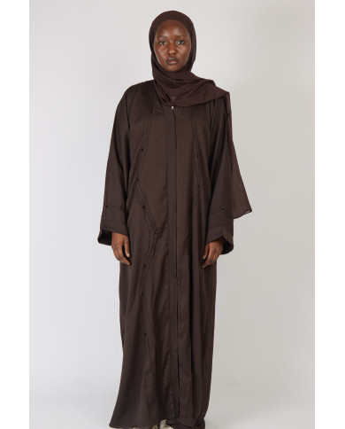 Abaya Nawra Marron