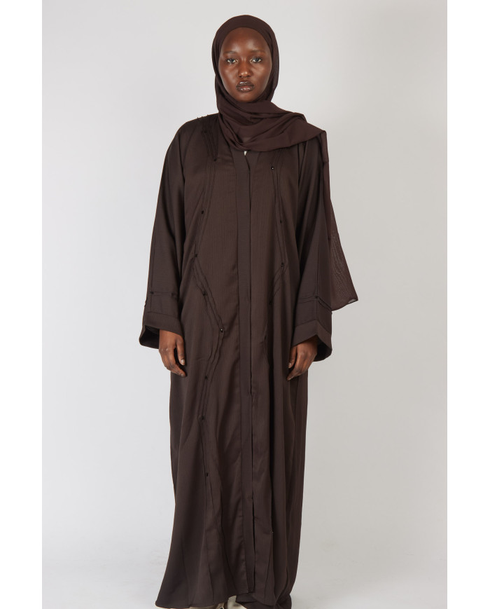 Abaya Nawra Marron