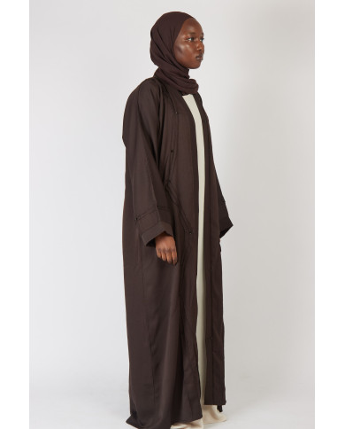 Abaya Nawra Marron