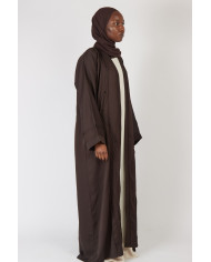 Abaya Nawra Marron