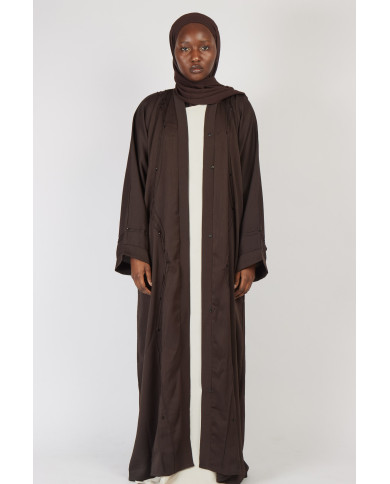 Abaya Nawra Marron