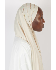 strass beige clair Hijab