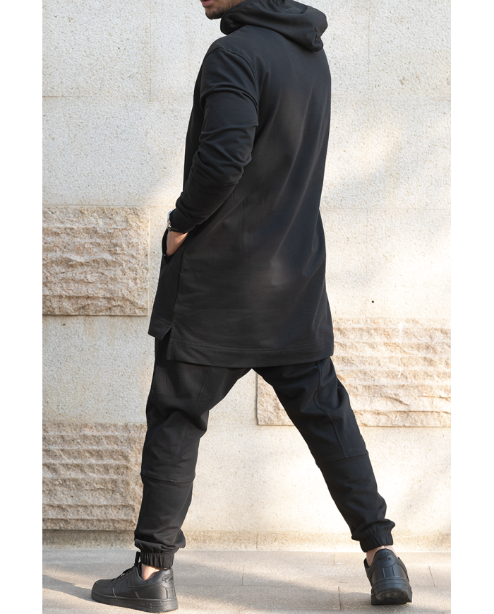 ensemble hoodie noir dos