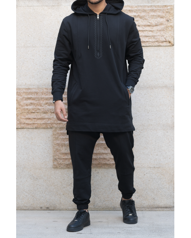 ensemble hoodie noir face