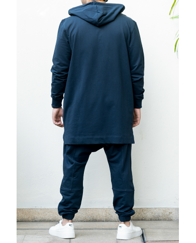 ensemble sarouel sweat dos bleu