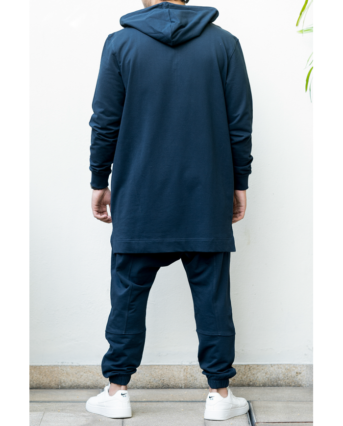 ensemble sarouel sweat dos bleu