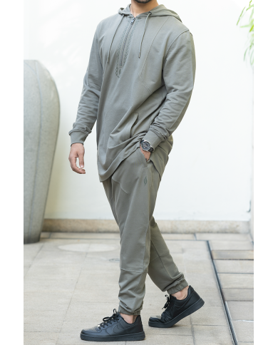 ensemble kaki saouler sweat côté