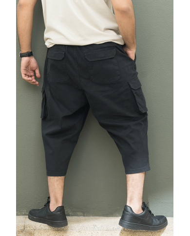 Pantalon Sarouel Cargo - Noir
