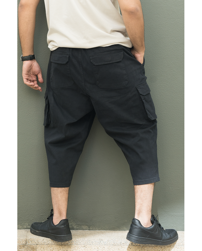 Pantalon Sarouel Cargo - Noir