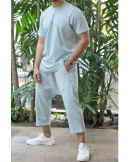 Combo WASSAT bleu pastel – Fraîcheur & confort coton été | Sanastyle