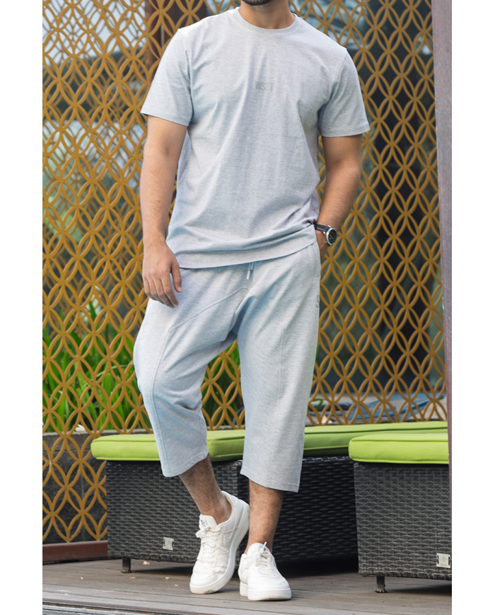 Ensemble Sarouel & tee-shirt - Gris