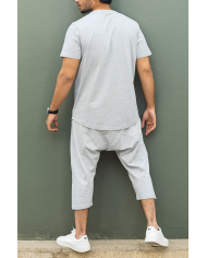 Ensemble Sarouel & tee-shirt - Gris