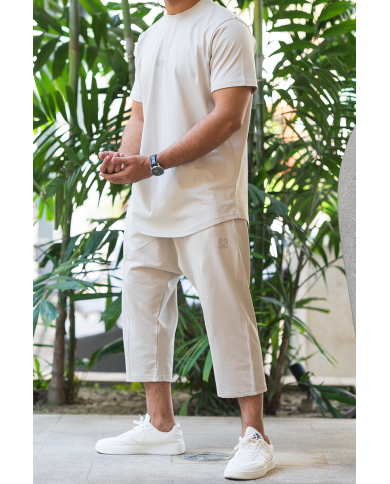Ensemble Sarouel & tee-shirt - Beige
