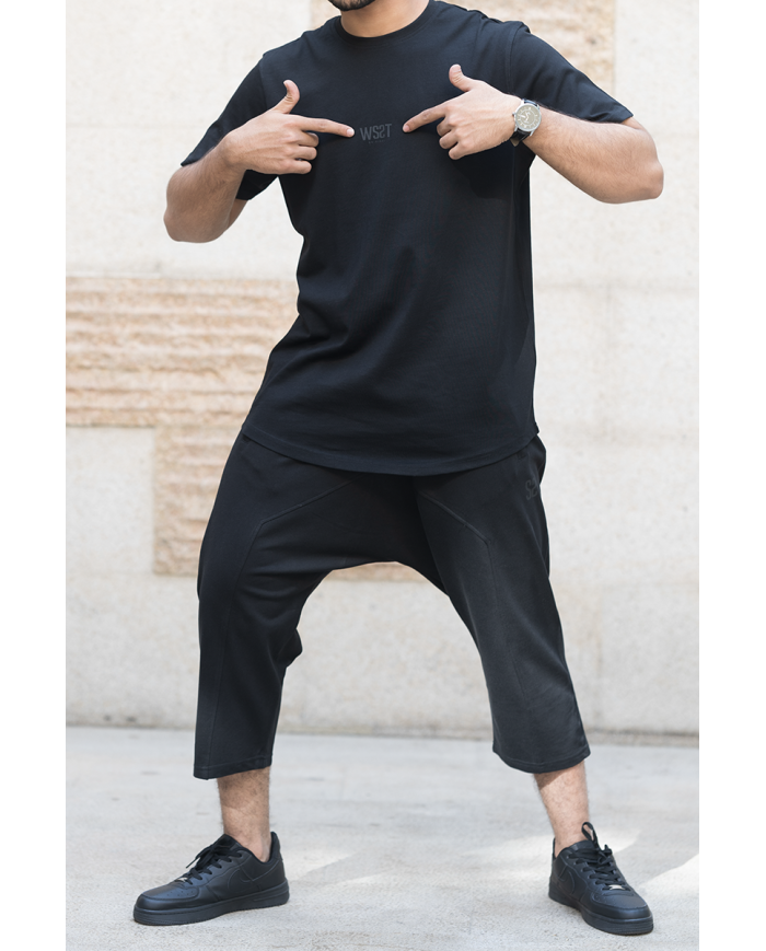 Ensemble Sarouel & tee-shirt - Noir